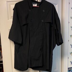Men's Black Double-Breasted Chef Jacket